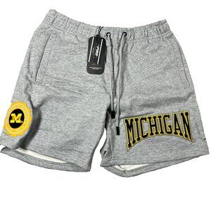 Pro Standard Womens Medium Gray Michigan Wolverines Fleece Sweat Shorts NWT